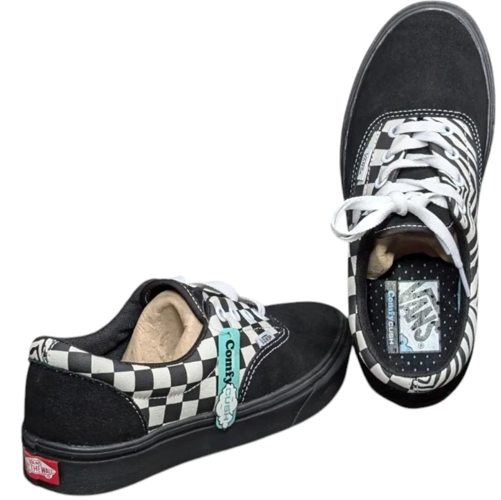 Vans‎ ComfyCush Era Womens Size 6 Black White NWB